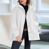 Giacca Casual di Velluto con Cappuccio per l'Autunno da Donna