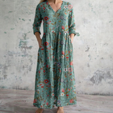 Aisling - Abito estivo elegante em alta qualità con padrão floreale da donna