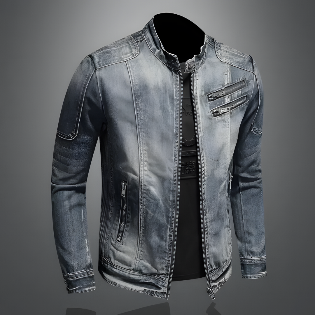 Alexo - Giacca in denim da uomo retrò