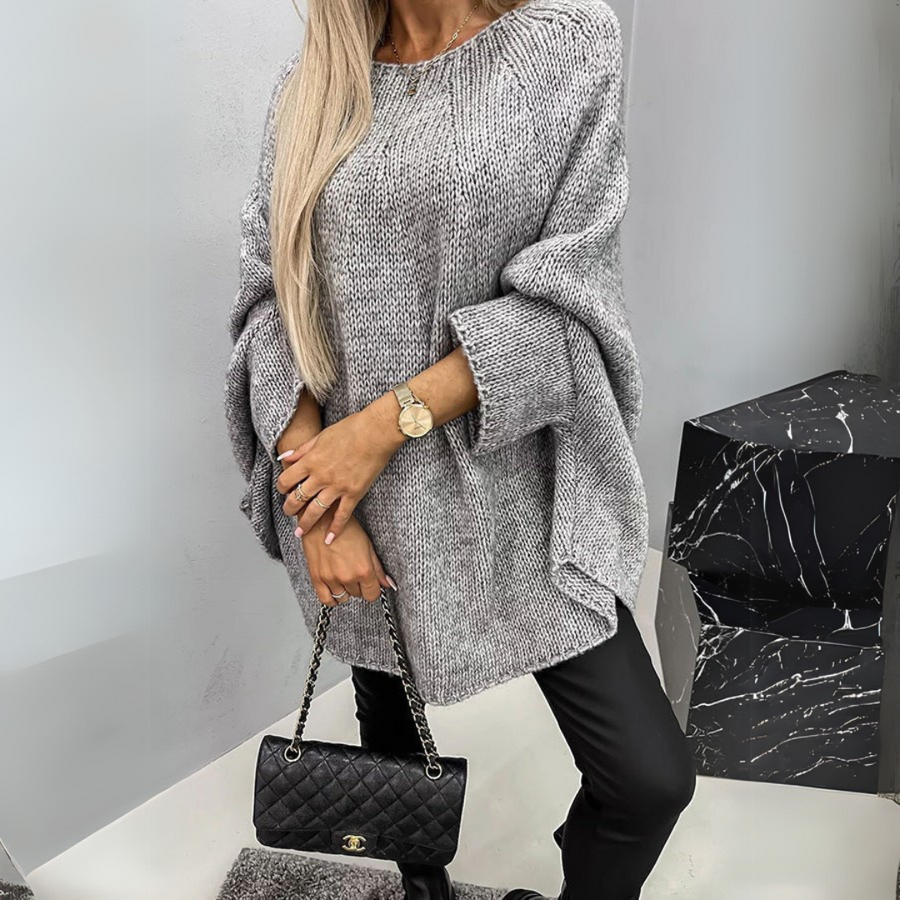 Isabelle - Maglione feminino elegante con collo rotondo