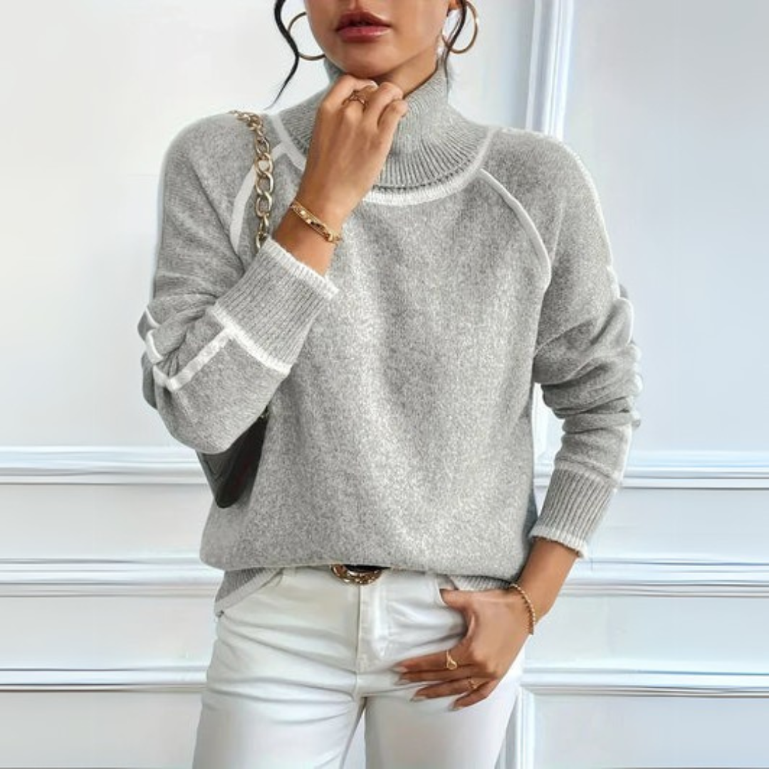 Aurora | Maglione Casual con Collo Alto da Donna