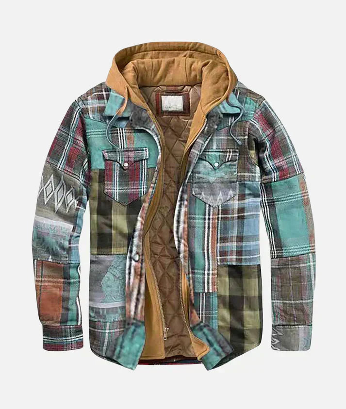 NOHR | Gilet Patchwork a Quadri da Uomo