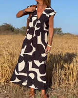 Ellen | Abito stampato con scollo a V per Donna