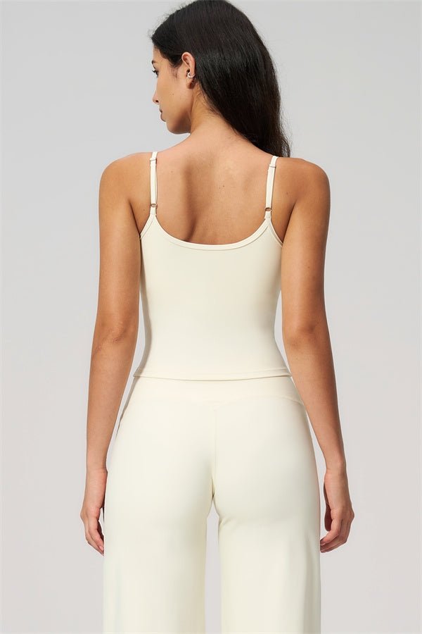 Nexus - Completo Top a Spalline e Pantaloni Corti a Gamba Larga per Donna