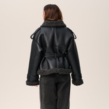 Elvira | Cappotto Shearling con Vita da Donna
