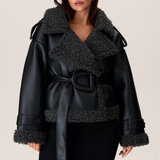 Elvira | Cappotto Shearling con Vita da Donna