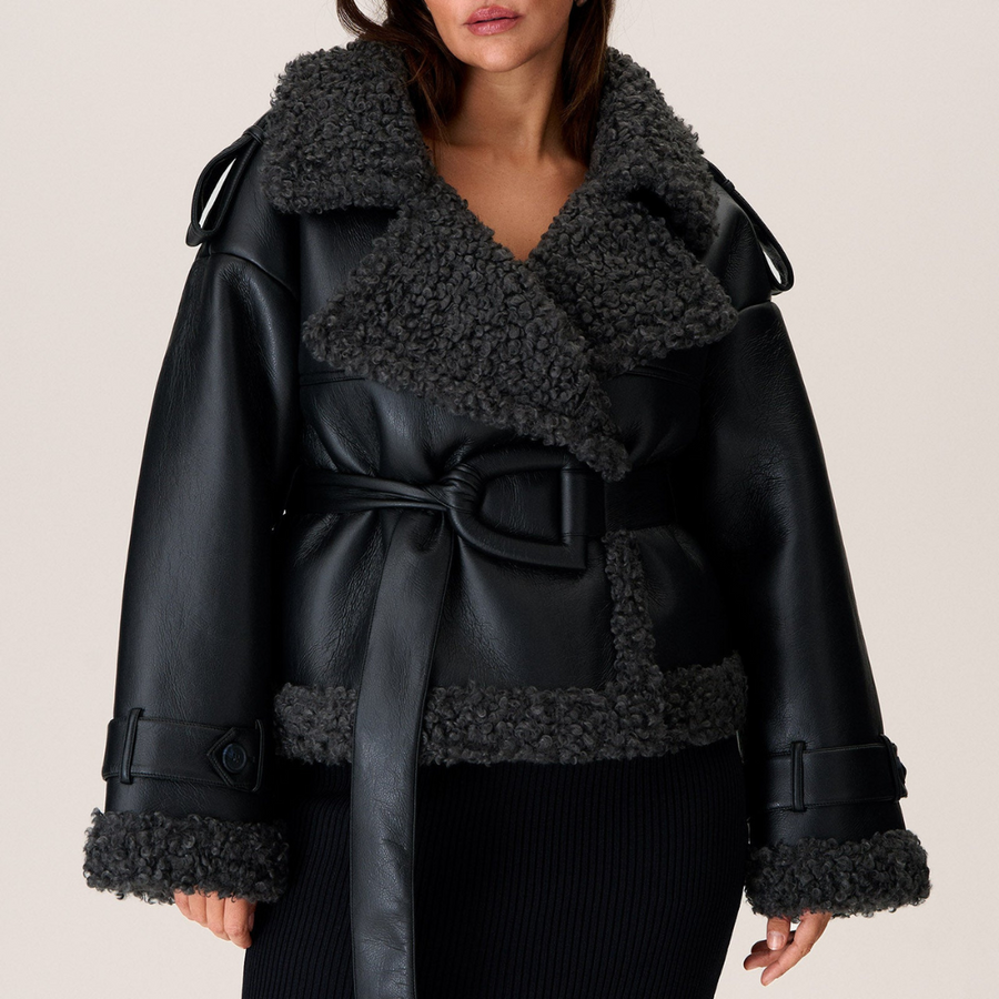 Elvira | Cappotto Shearling con Vita da Donna