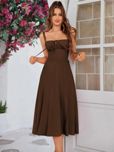 Claudia – Abito Cami con Busto Arricciato e Spacco