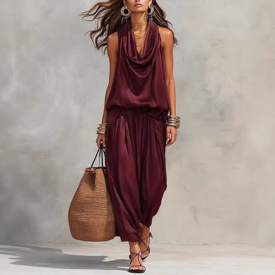 Simona | Set Due Pezzi Composto da Top e Pantaloni da Donna