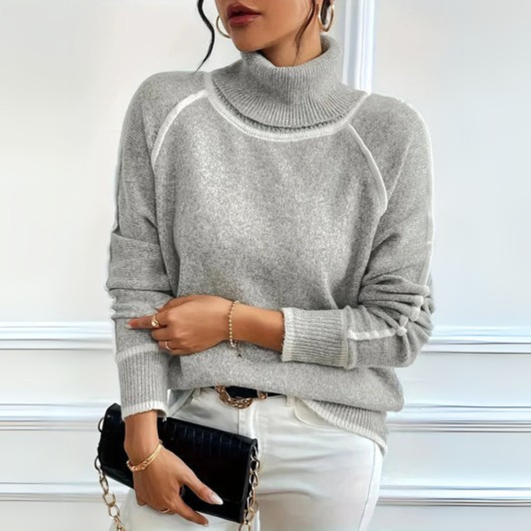 Aurora | Maglione Casual con Collo Alto da Donna