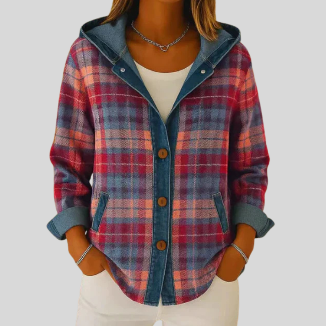 Kestrel | Camicia Giacca a Quadri con Cappuccio per Donna