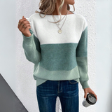Clara | Maglione Elegante Tricolore da Donna