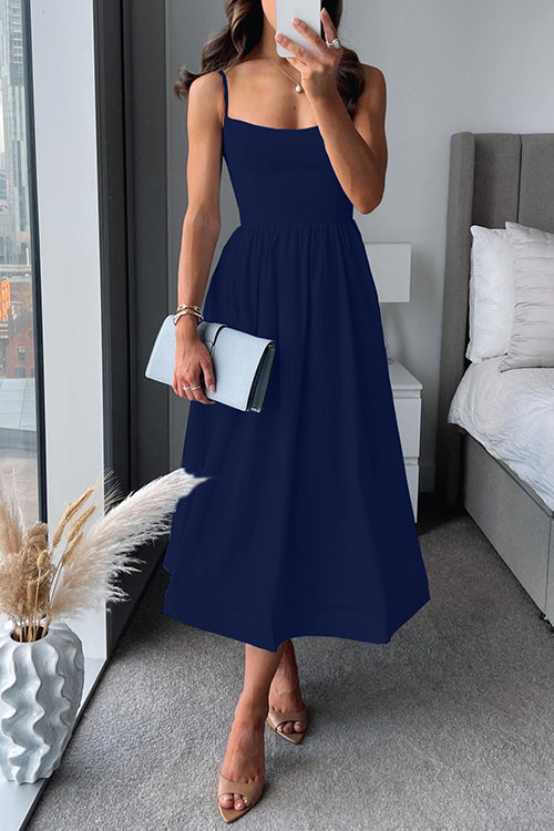 Martina™ | Abito Midi con Spalline Sottili
