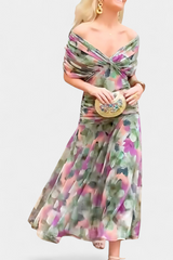 Magda™ | Abito largo di fiori con scollo a V
