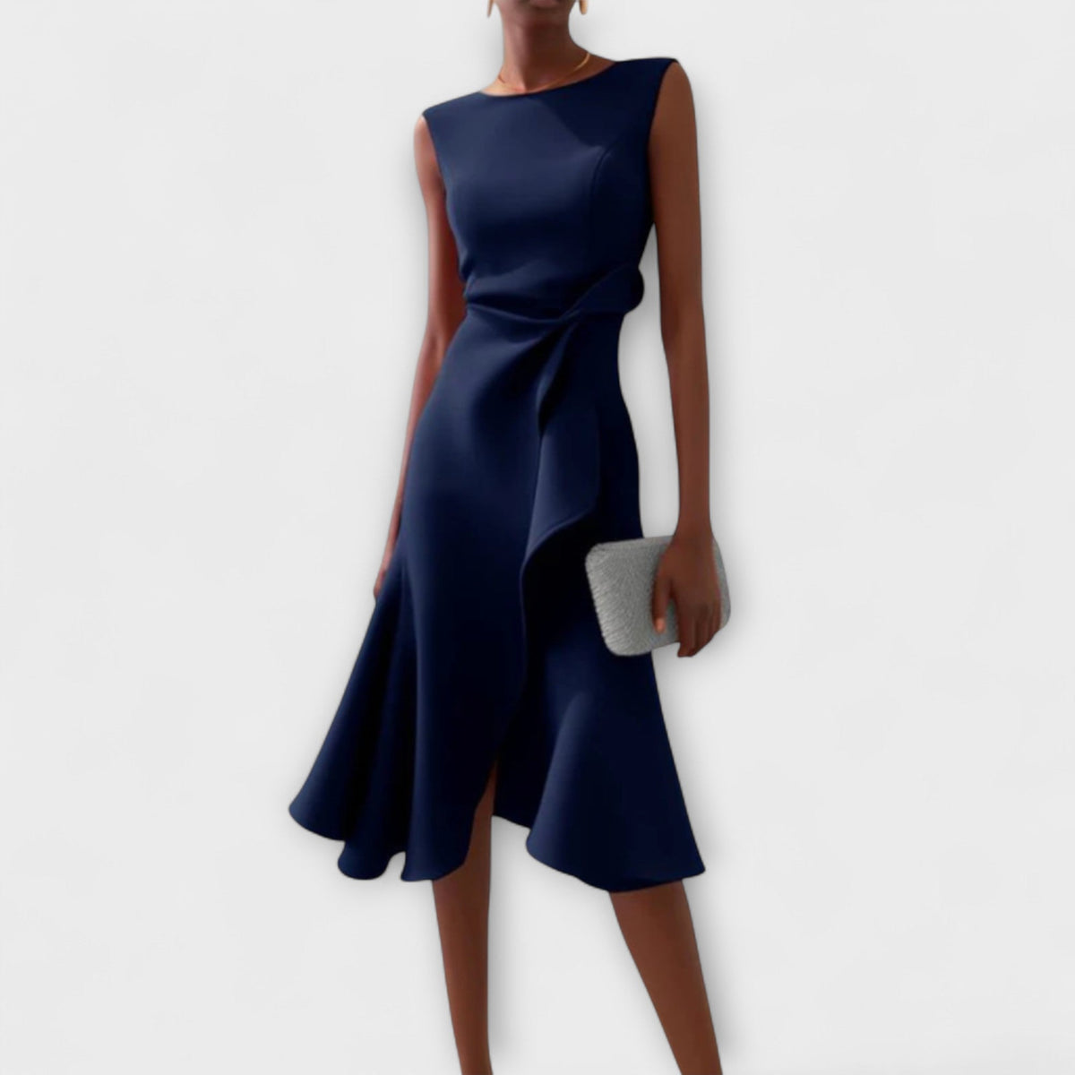 Juliette – Abito midi asimmetrico drappeggiato