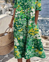 Elena | Vestito midi floreale leggero e fluido per Donna