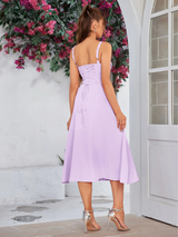 Claudia – Abito Cami con Busto Arricciato e Spacco