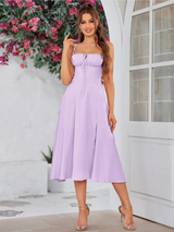 Claudia – Abito Cami con Busto Arricciato e Spacco