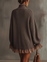 Robe di malha con volant — Doce, quente & romantica