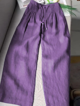 Zofia – Pantaloni in cotone a gamba larga da donna
