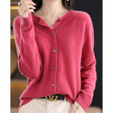 Anna | Maglione feminino di maglia con collo rotondo em lã merino Reine