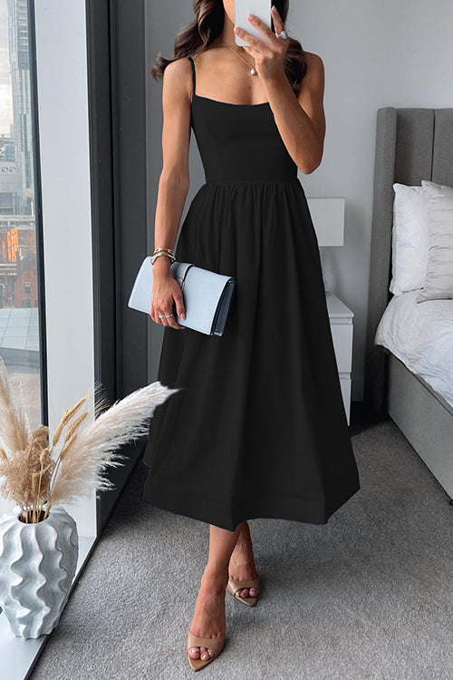 Martina™ | Abito Midi con Spalline Sottili