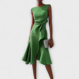 Juliette – Abito midi asimmetrico drappeggiato