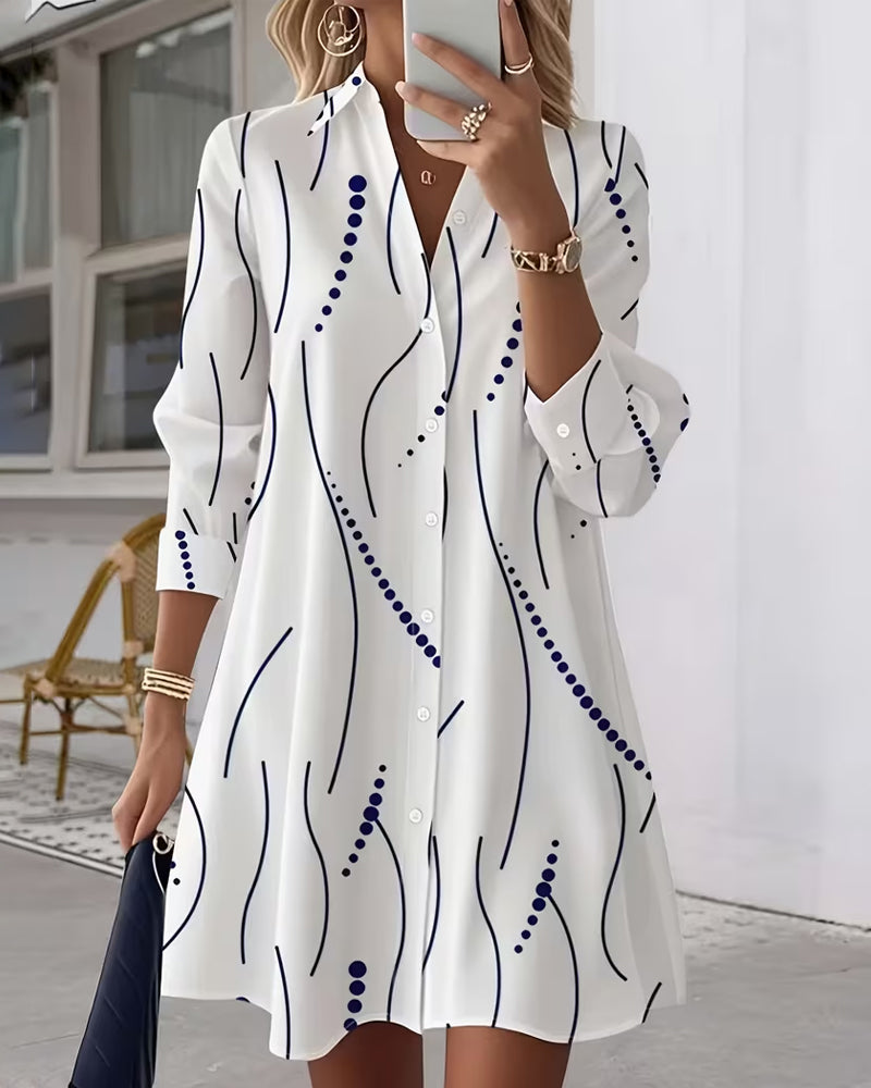 Claudine - Abito camisa elegante e fluido da donna