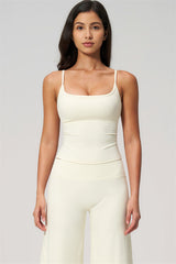 Nexus - Completo Top a Spalline e Pantaloni Corti a Gamba Larga per Donna