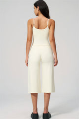 Nexus - Completo Top a Spalline e Pantaloni Corti a Gamba Larga per Donna