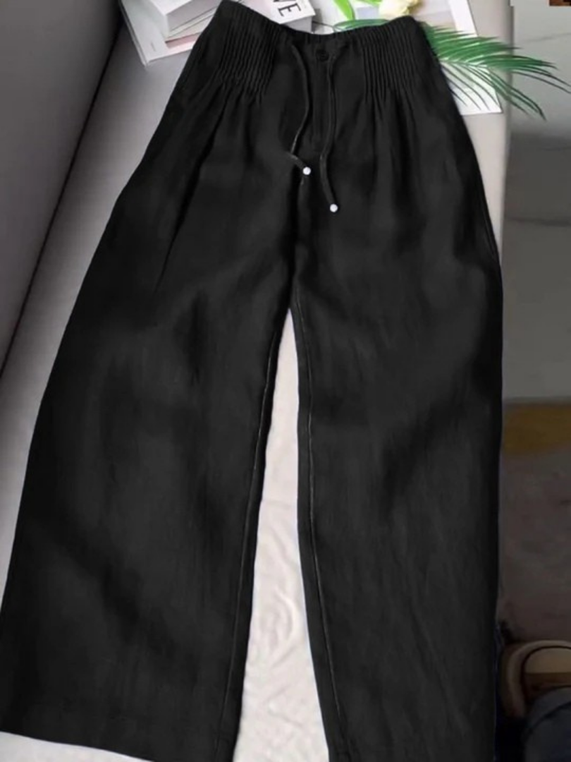 Zofia – Pantaloni in cotone a gamba larga da donna