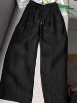 Zofia – Pantaloni in cotone a gamba larga da donna