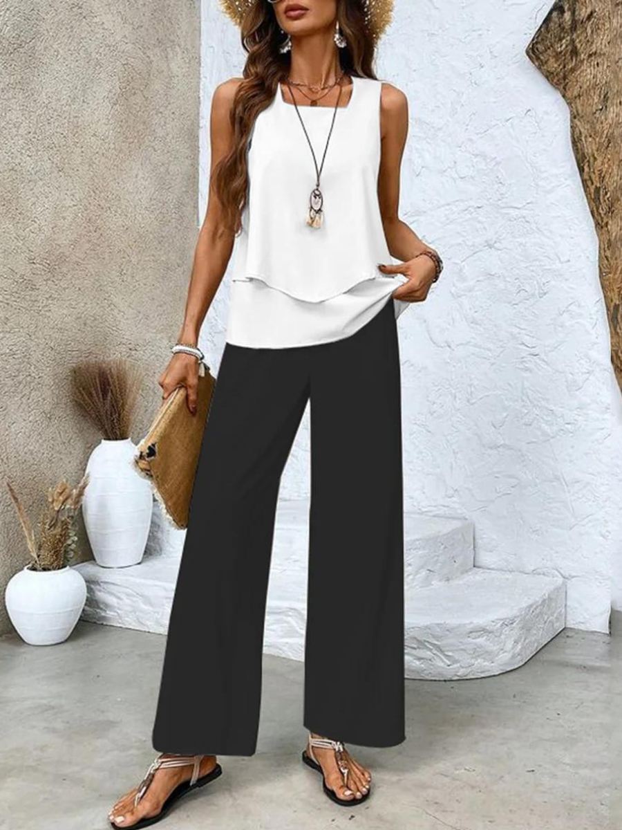 Alba | Set Blusa e Pantaloni con Stampa Floreale da Donna