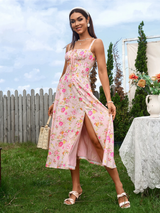 Claudia – Abito Cami con Busto Arricciato e Spacco