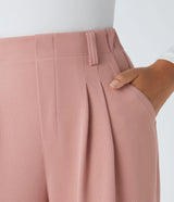 Halara - Pantaloni da ufficio a gamba larga con tasche laterali e vita alta per Donna