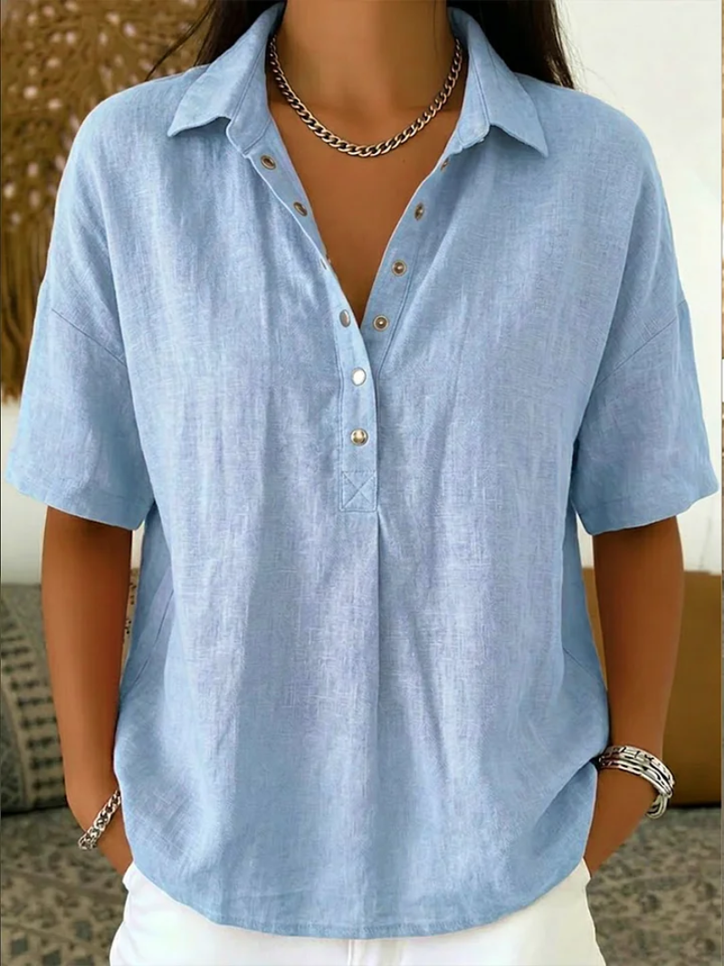 Velara | Blusa con colletto e dettagli di bottoni per Donna