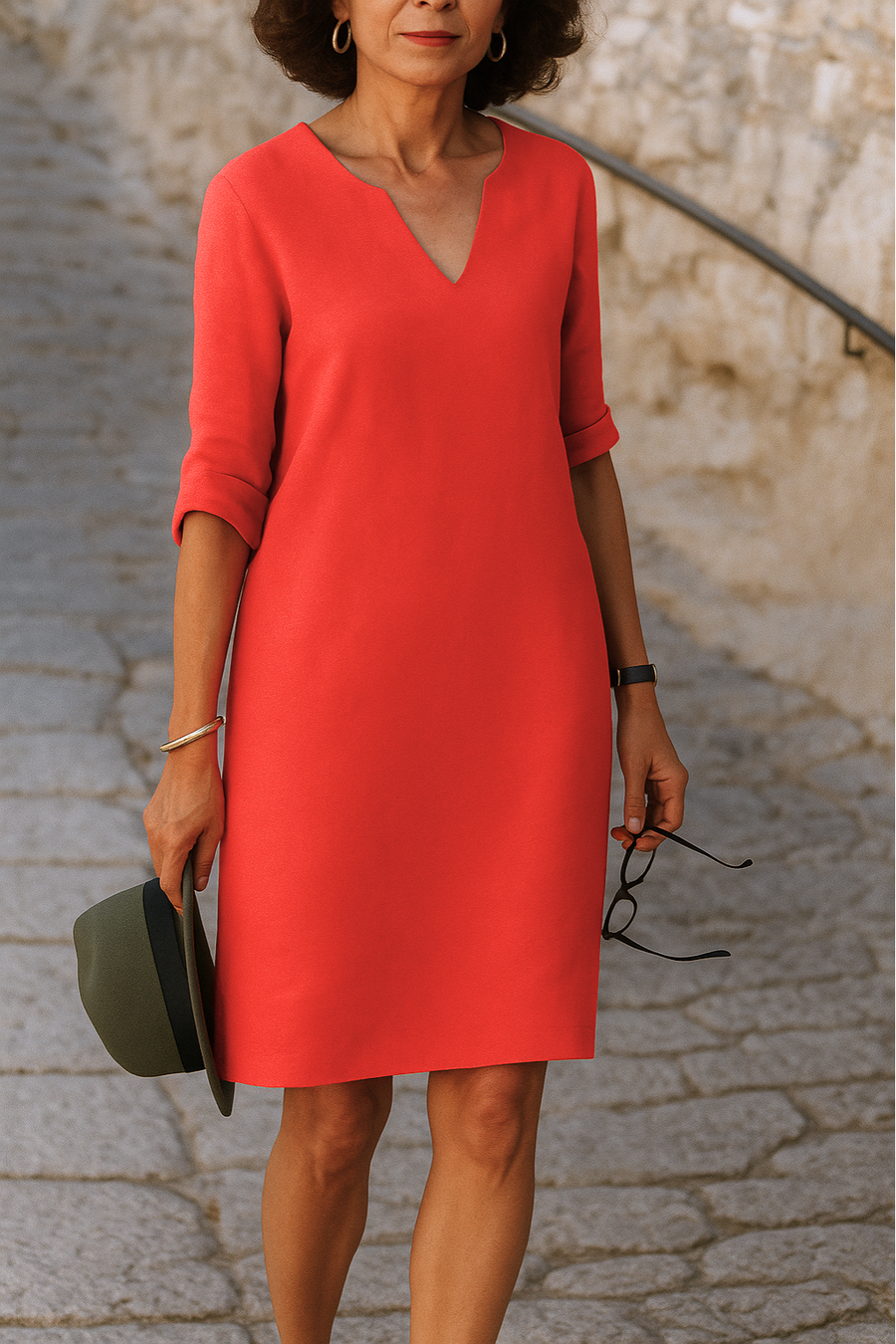 Ria™ | Abito elegante con scollo a V