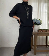 Debora | Set di Maglia con Gonna in Velluto a Coste da Donna