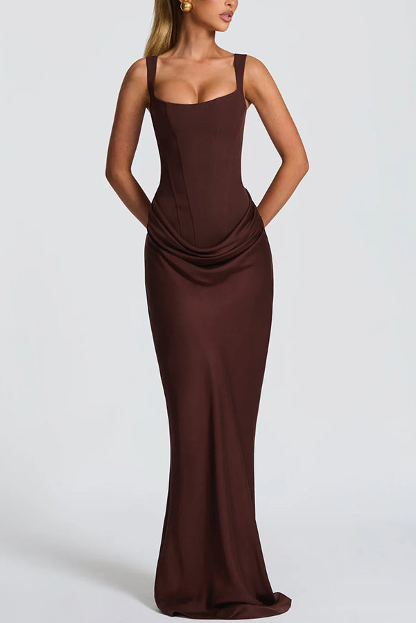 Leonor ❘ Abito maxi con scollo quadrado