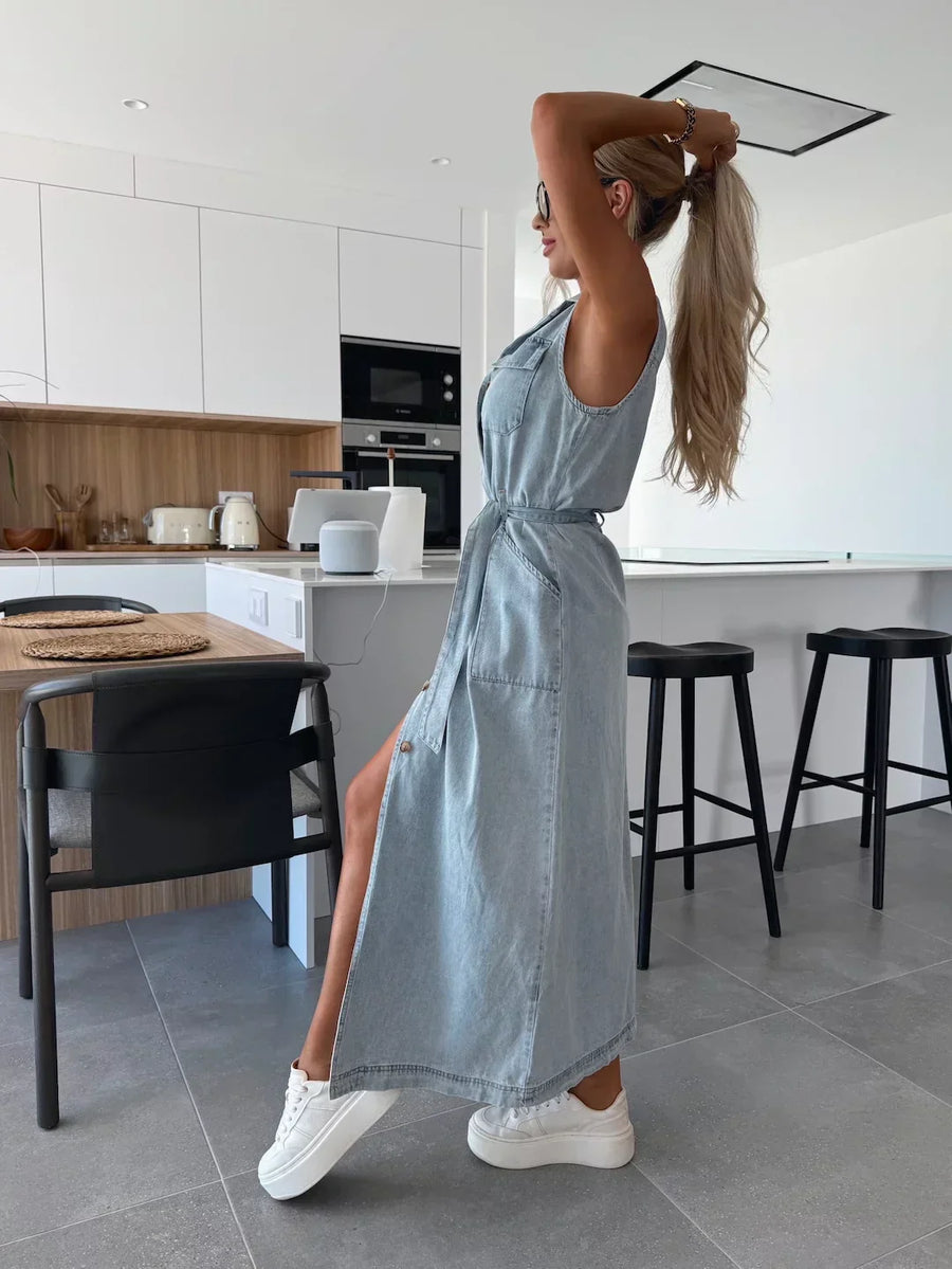 Isabelle | Abito Maxi di Denim da donna