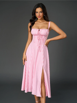 Claudia – Abito Cami con Busto Arricciato e Spacco