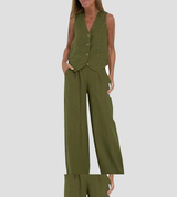 Ella | Set di pantaloni larghi con gilet (quasi esaurito)