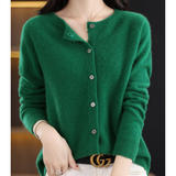 Anna | Maglione feminino di maglia con collo rotondo em lã merino Reine