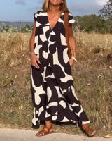 Ellen | Abito stampato con scollo a V per Donna