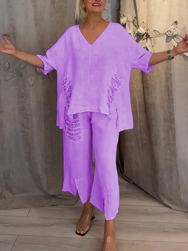 BIANCA | Set di estate di due pezzi con eleganza senza sforzo e comfort fluido per giornate soleggiate