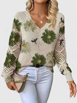 Aurélie | Maglione elegante con stampa Floreale