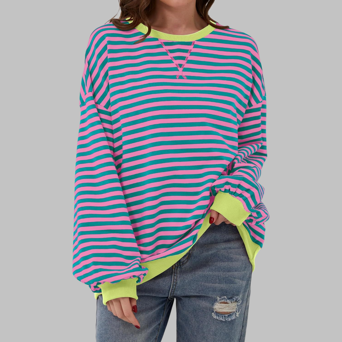 Malin | Maglione listrada con toque descontraído