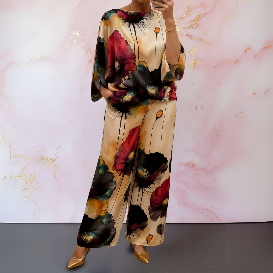 Moniek™ | Set Da donna di Raso con Due Pezzi