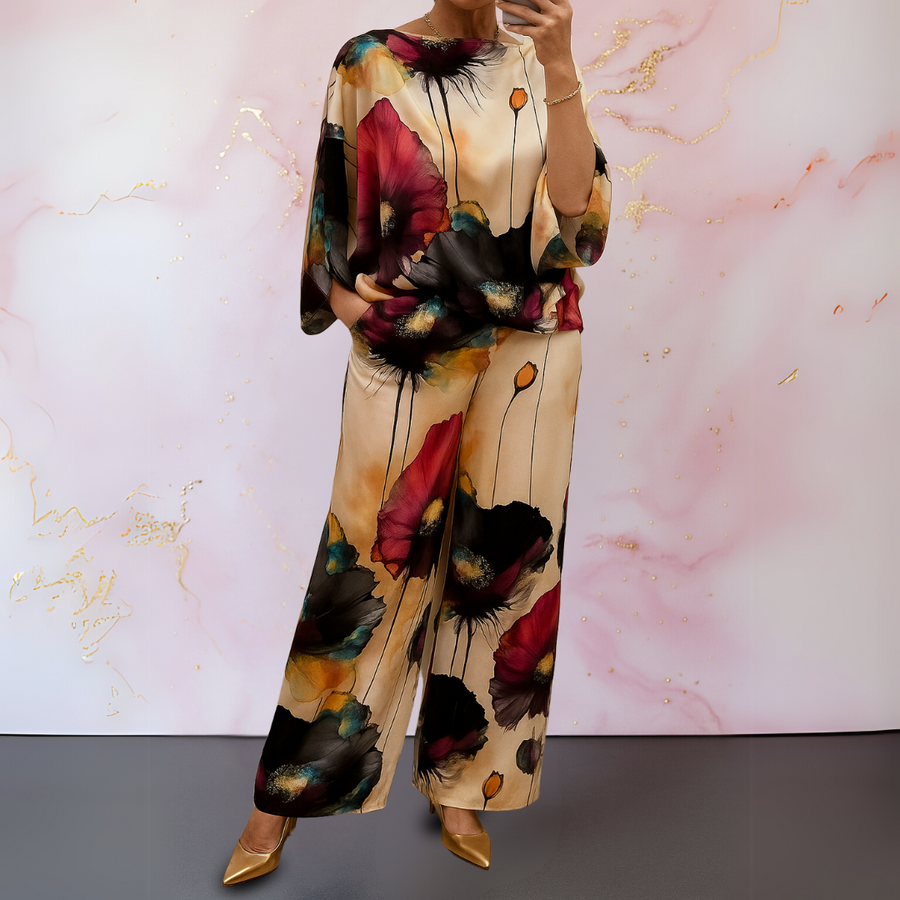 Moniek™ | Set Da donna di Raso con Due Pezzi