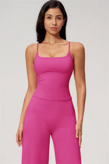 Nexus - Completo Top a Spalline e Pantaloni Corti a Gamba Larga per Donna